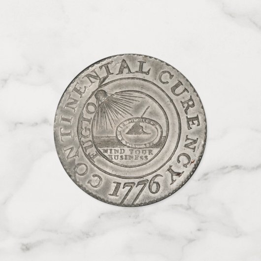 Confettis 1776 monnaie continentale pièce États-Unis argent (Petit recto)