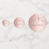 Confettis 18e anniversaire rose or rose étoiles glam (Derrière)