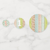 Confettis 1er anniversaire Shabby Chic Rose Rustic Wood Flor (Derrière)