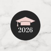 Confettis 2025 Blush Pink Custom Photo Graduation Party (Petit recto)