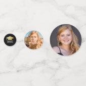 Confettis 2025 Modern Gold Custom Photo Graduation Party (Devant)