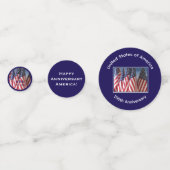 Confettis 250e anniversaire USA Patriotic Red Blue Table (Devant)