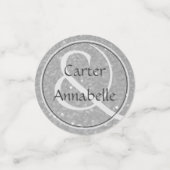 Confettis 25e anniversaire du Mariage Table de photos Confet (Petit recto)