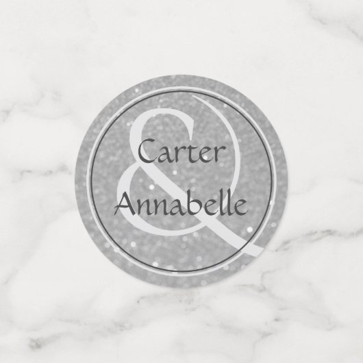 Confettis 25e anniversaire du Mariage Table de photos Confet (Petit recto)