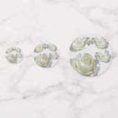 Confettis 25e anniversaire éditable Rose d'argent (Derrière)