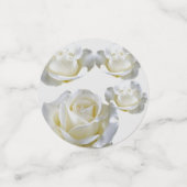 Confettis 25e anniversaire éditable Rose d'argent (Petit recto)