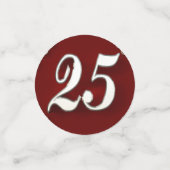 Confettis 25e anniversaire ou anniversaire Regal Argent et R (Petit recto)