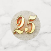 Confettis 25e anniversaire ou anniversaire Regal or et marbr (Petit recto)