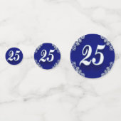 Confettis 25e anniversaire ou anniversaire Regal Silver Blue (Derrière)
