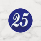 Confettis 25e anniversaire ou anniversaire Regal Silver Blue (Petit recto)