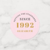 Confettis 30e anniversaire 1992 Elégant Gold Rose Grey (Petit recto)