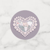 Confettis 30e anniversaire de la mariage perle photo coeur (Petit recto)