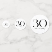 Confettis 30e anniversaire Noir et blanc (Devant)