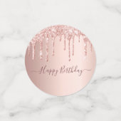 Confettis 30e anniversaire rose parties scintillant or goutt (Petit recto)