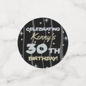 Confettis 30th Birthday Party Ajouter votre nom Table Confet (Petit recto)