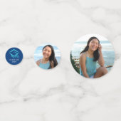 Confettis 3 Photo Graduation Parties scintillant Turquoise S (Derrière)