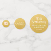 Confettis 3 Photos 50ème anniversaire de Mariage d'or (Derrière)