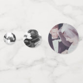 Confettis 3 Photos Black White Mariage Anniversaire Party (Devant)