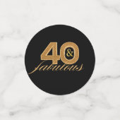 Confettis 40 et fabuleuses parties scintillant d'or noir sci (Petit recto)