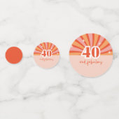 Confettis "40 et fabuleux", table d'anniversaire rétro (Derrière)