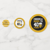 Confettis 40e anniversaire Cheers & Bières à 40 ans (Devant)