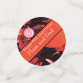 Confettis 40e anniversaire de mariage Rubis (Petit recto)