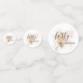 Confettis 40e anniversaire de rose et d'or (Devant)