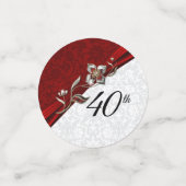 Confettis 40e anniversaire du Mariage floral Ruby (Petit recto)