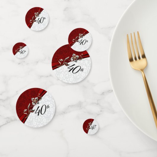 Confettis 40e anniversaire du Mariage floral Ruby (Groupe)