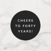 Confettis 40e anniversaire noir et or rose coutume (Petit recto)