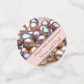 Confettis 46e anniversaire de Mariage ornement en céramique (Petit recto)