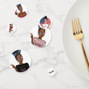 Confettis 4 juillet Fête de l'Indépendance des États-Unis d'
