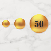 Confettis 50 Anniversaire/Anniversaire Gold Table Noire Conf (Devant)