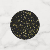 Confettis 50 et fabuleux anniversaire Script noir/or amusant (Petit recto)