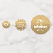 Confettis 50 Et Fabuleux Table Parties scintillant Or (Devant)