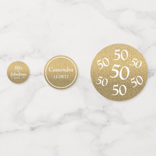 Confettis 50 Et Fabuleux Table Parties scintillant Or (Derrière)