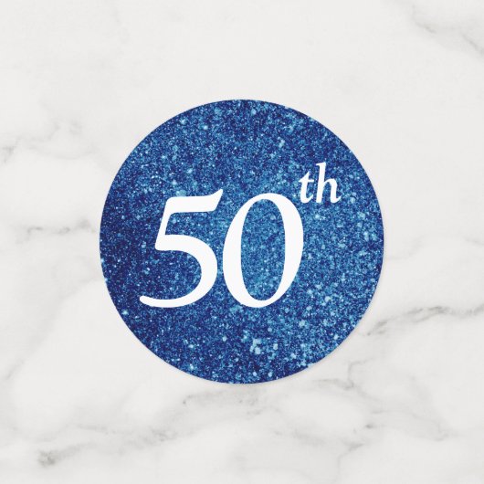 Confettis 50 Et Fabuleux Tableau Parties scintillant Bleue (Petit recto)