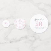 Confettis 50 et Fabulous Modern rose fête d'anniversaire (Devant)