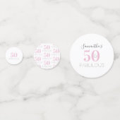 Confettis 50 et Fabulous Modern rose fête d'anniversaire (Derrière)