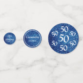 Confettis 50 Et Table Pailletée De Bleu Fabuleuse (Derrière)