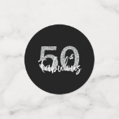 Confettis 50 & Fabuleux Parties scintillant d'argent Anniver (Petit recto)