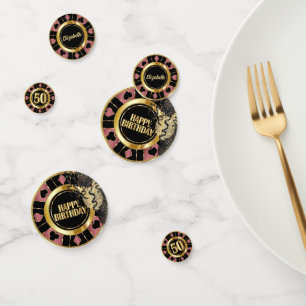 Confettis 50e Anniversaire Casino Poker Chip - Rose Gold