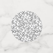 Confettis 50e anniversaire Cool Numéro Motif noir et blanc (Petit recto)