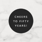 Confettis 50e anniversaire coutume noir et or (Petit recto)