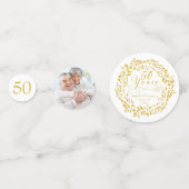 Confettis 50e anniversaire de Mariage Gold Wreath 50 Photo (Devant)