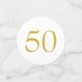 Confettis 50e anniversaire de Mariage Gold Wreath 50 Photo (Petit recto)