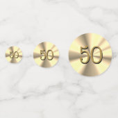 Confettis 50e anniversaire d'or ou 50 ans de service (Devant)