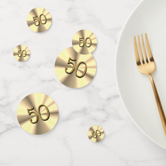 Confettis 50e anniversaire d'or ou 50 ans de service (Groupe)