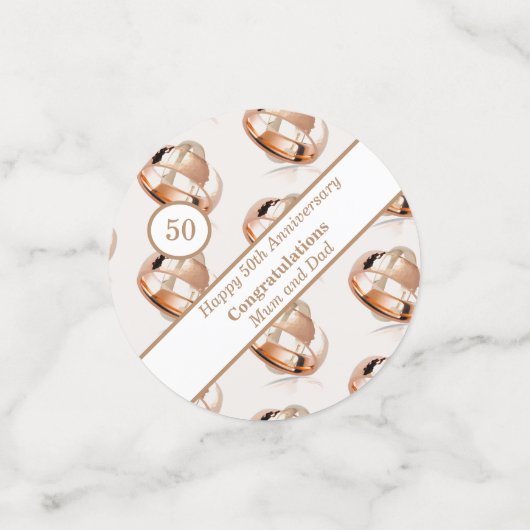 Confettis 50e anniversaire du Mariage (Petit recto)