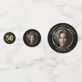 Confettis 50e anniversaire fabuleux - Noir et Or (Devant)